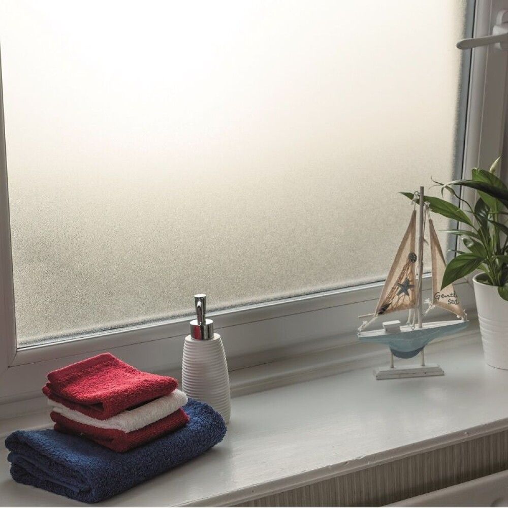 Filma static milky, 45cmx1.5m gegnsæ