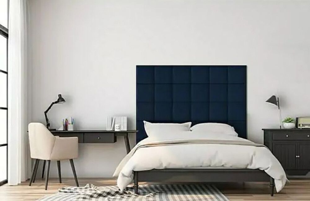 Veggpúði fyrir rúmgafl velvet 81 30x30 blár