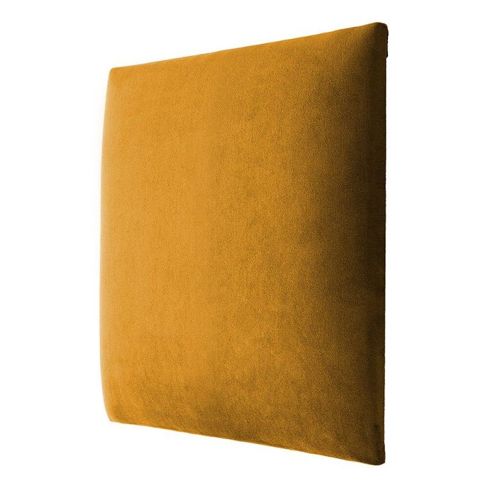 Veggpúði fyrir rúmgafl velvet 41 30x30 leir/gulur