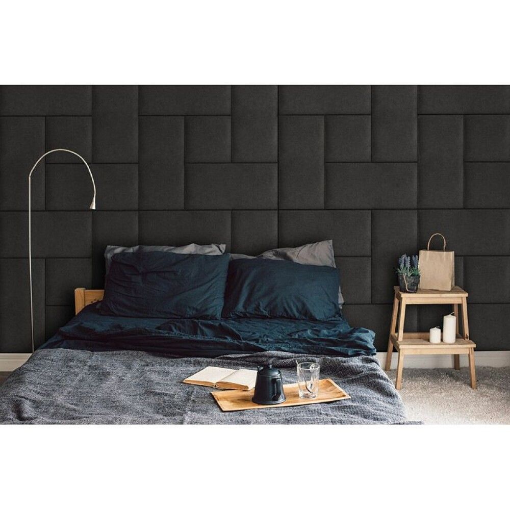 Veggpúði fyrir rúmgafl velvet 95 30x60 koksgrár