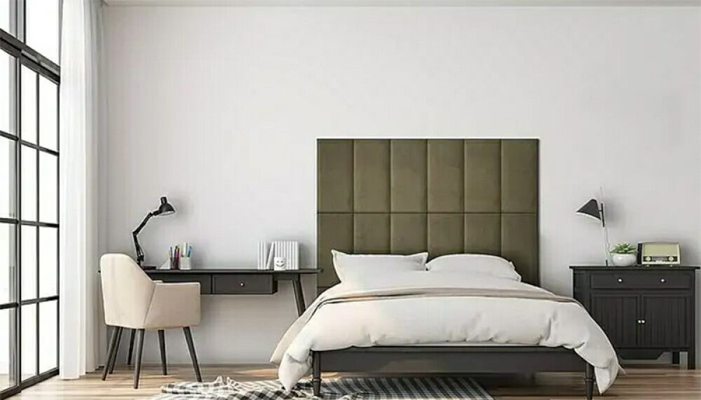 Veggpúði fyrir rúmgafl velvet 2209 30x60 taupe