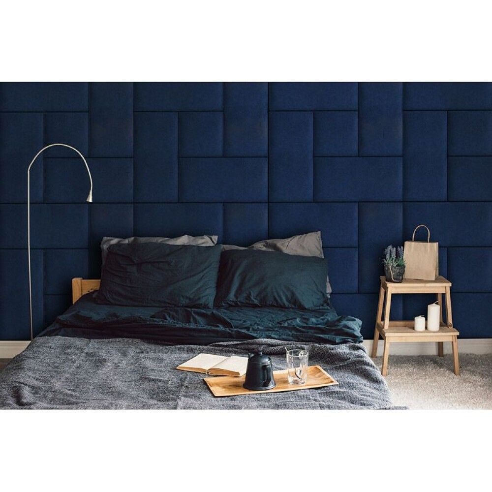 Veggpúði fyrir rúmgafl velvet 81 30x60 blár