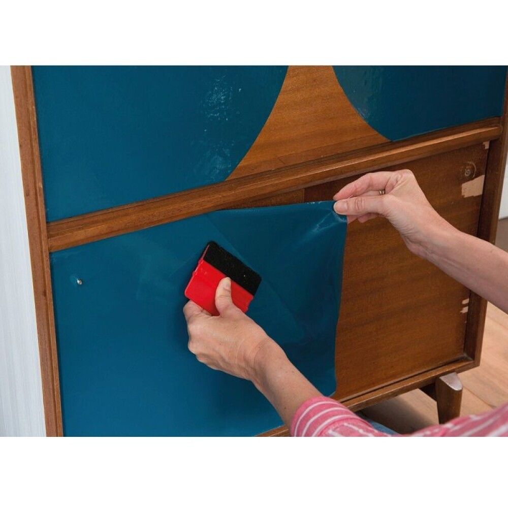 Filma uni lack, 45cmx2m petrol blá