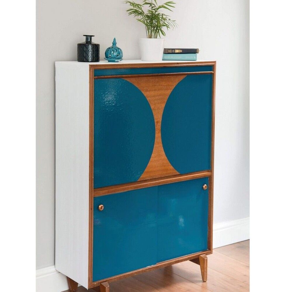 Filma uni lack, 45cmx2m petrol blá