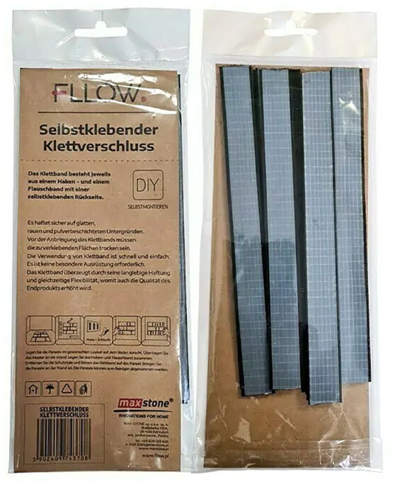 Festingar fyrir veggpúða franskur rennilás 6 stk 20cm