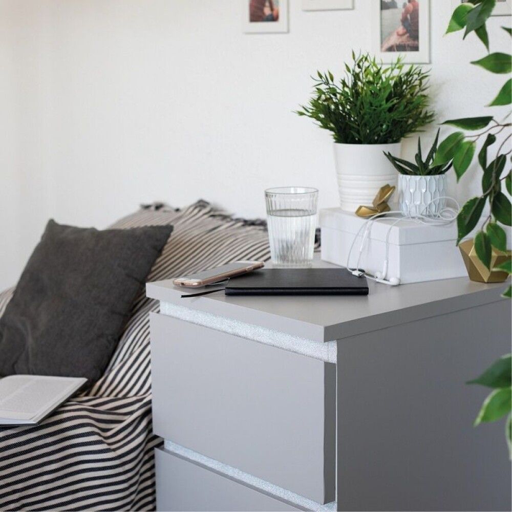 Filma uni silkemat, 67.5cmx2m grár