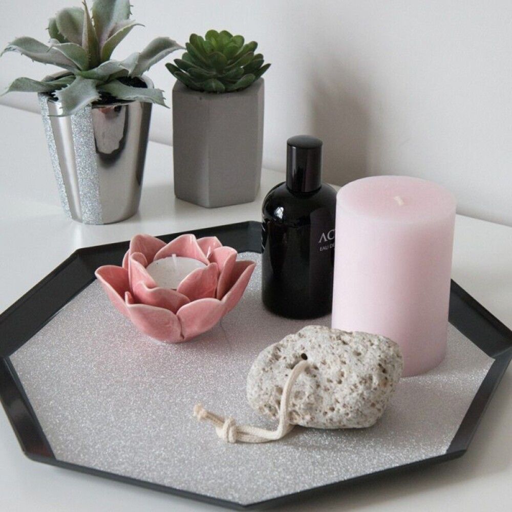 Filma metallic glitter, 67.5cmx2m silfur