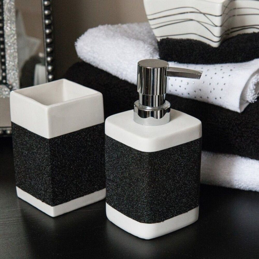 Filma metallic glitter, 67.5cmx2m svört