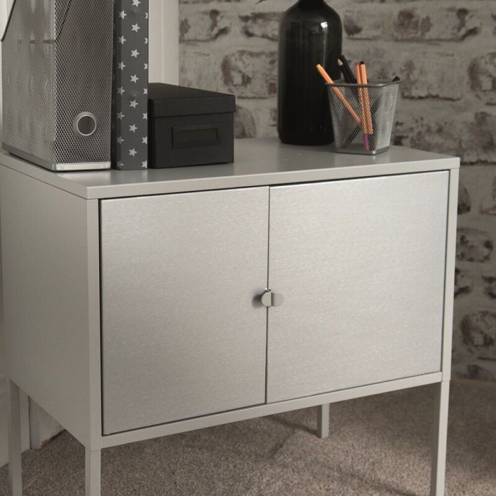 Filma metalic brush, 67.5cmx1.5m silfur