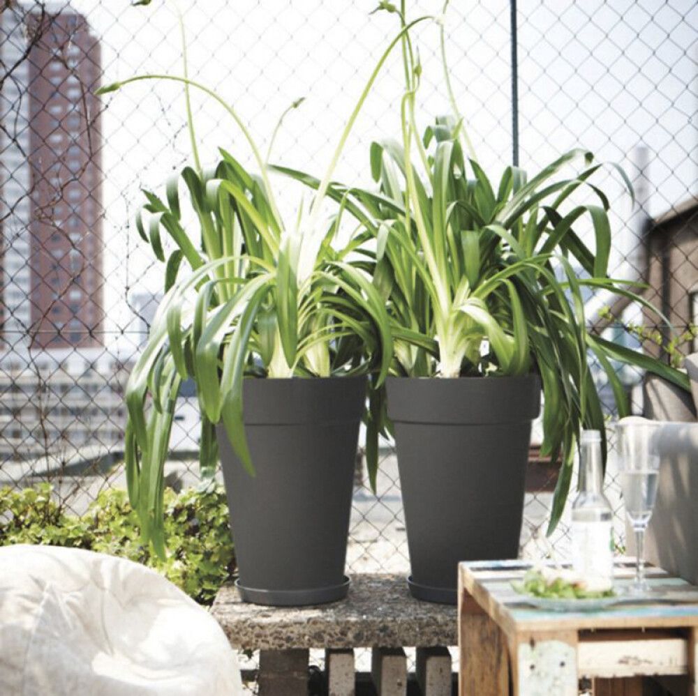 Blómapottur Loft Urban Round High Ø27.5cm Elho dökkgrár