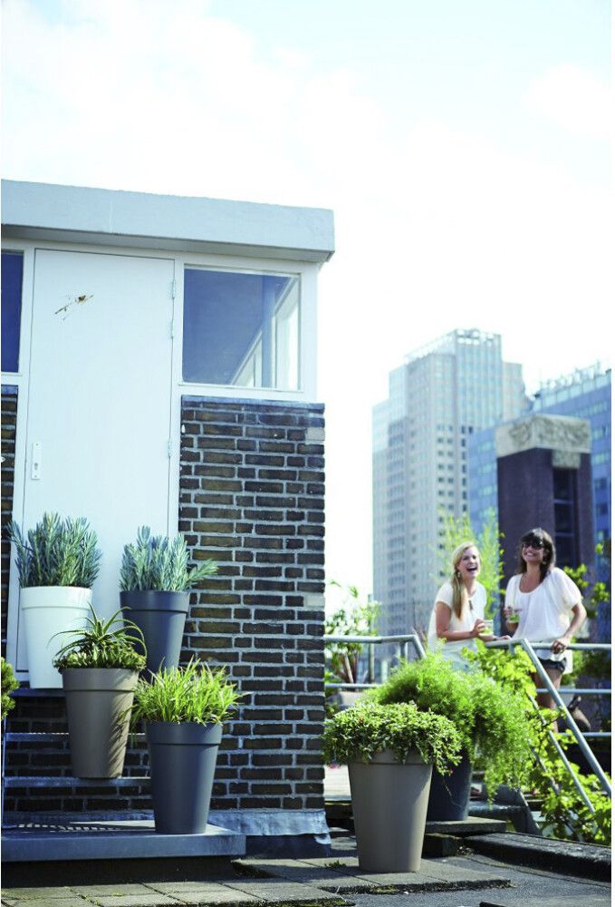 Blómapottur Loft Urban Round High Ø27.5cm Elho dökkgrár