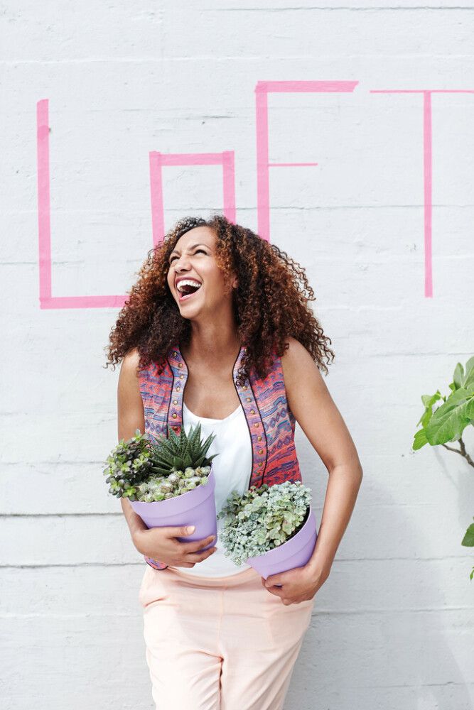 Útiblómapottur Loft Urban Round Ø28,5cm dökkgrár