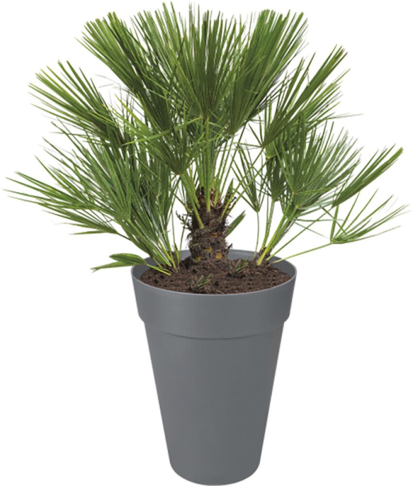 Útiblómapottur Loft Urban Round High Ø33,5cm dökkgrár