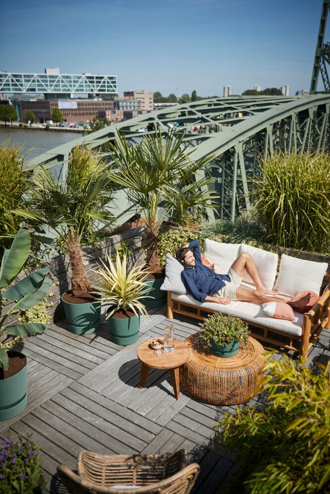 Útiblómapottur Greenville Ø29,5cm grænn