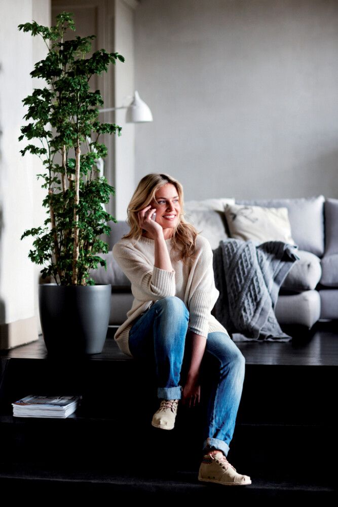 Blómapottur á hjólum Brussels Ø47cm grár