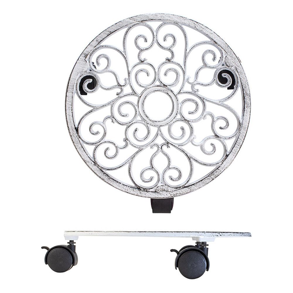 Rúllubretti fyrir blómapott Ø29mm Gardol 50kg hvítt