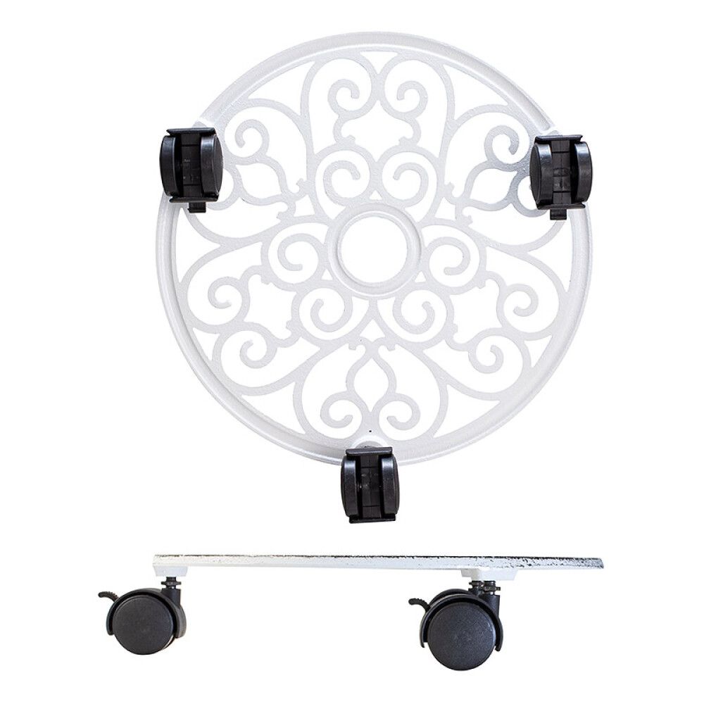 Rúllubretti fyrir blómapott Ø29mm Gardol 50kg hvítt