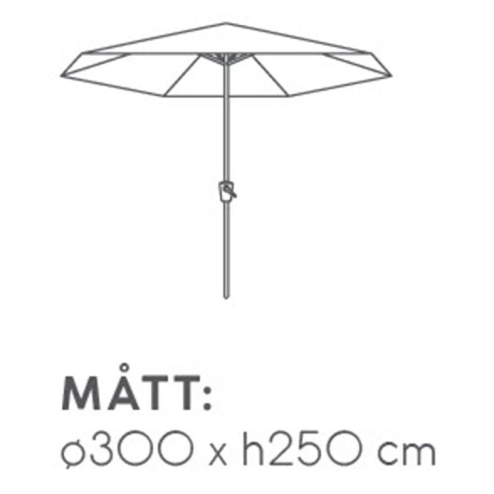 Sólhlíf Ø300 cm Sunfun Trentino II ljósbrún