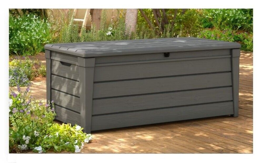 Geymslubox 455L Keter Brightwood dökkgrátt