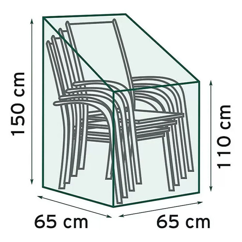 Yfirbreiðsla fyrir staflanlega stóla 65x65x150/110 cm Sunfun