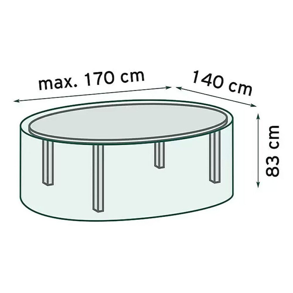 Yfirbreiðsla fyrir garðborð 170x140x83cm Sunfun glær