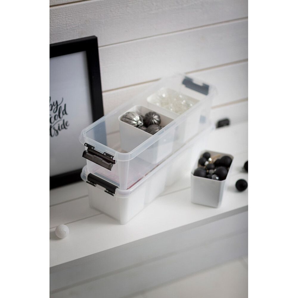 Plastkassi með loki 3,5L SmartStore Classic 4 glær