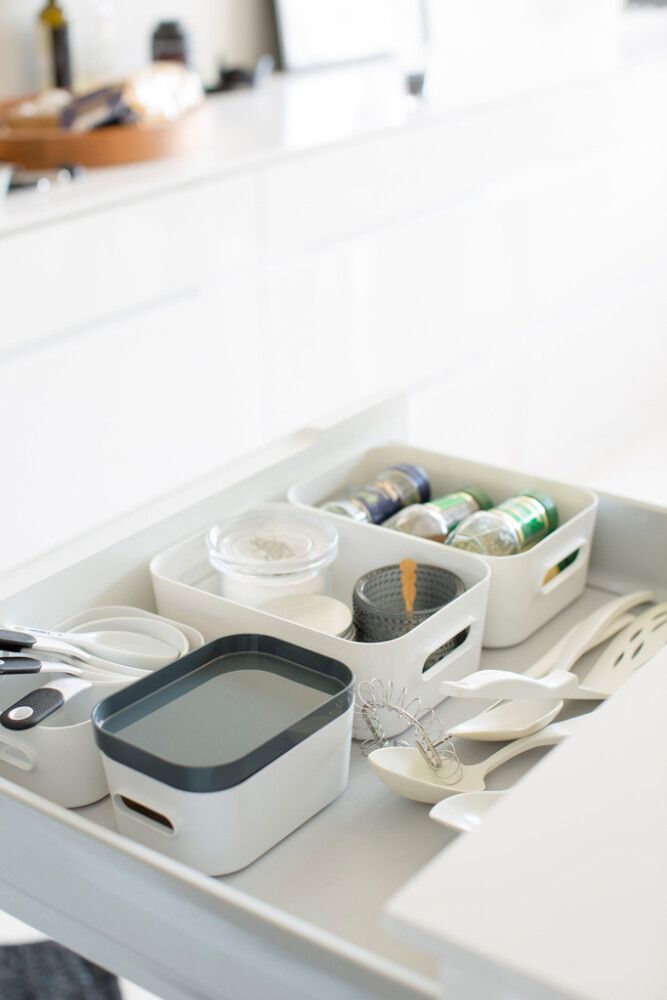 Lok fyrir plastkassa SmartStore Compact XS grátt