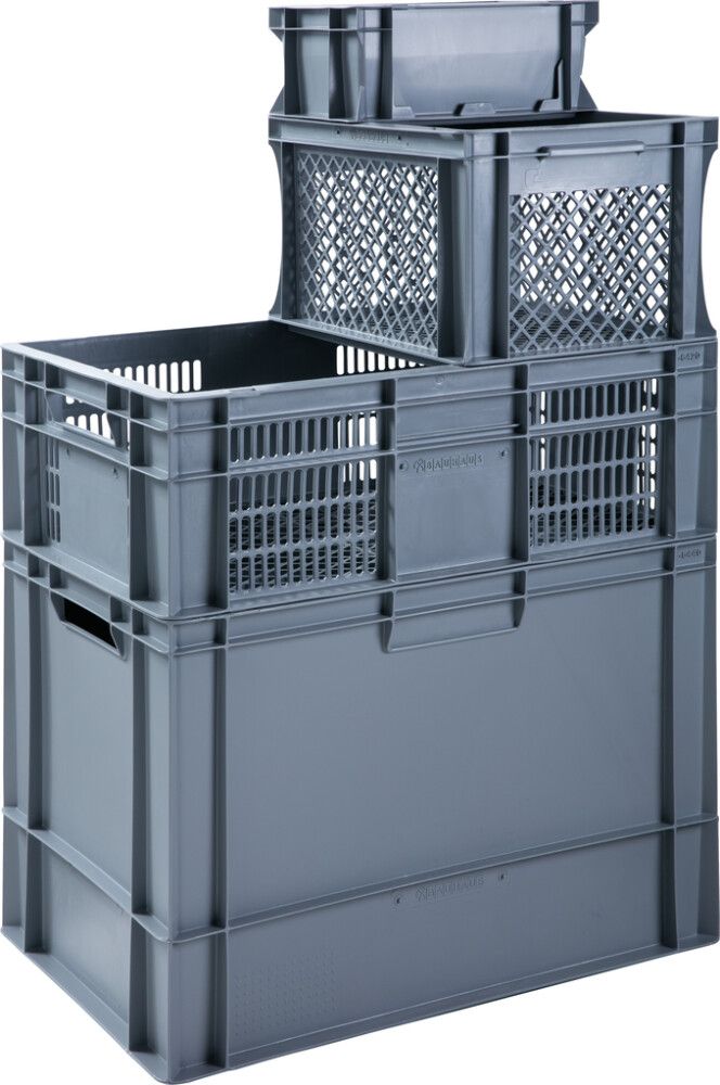 EURO plastkassi, sterkur, 76L, 60x40x40cm