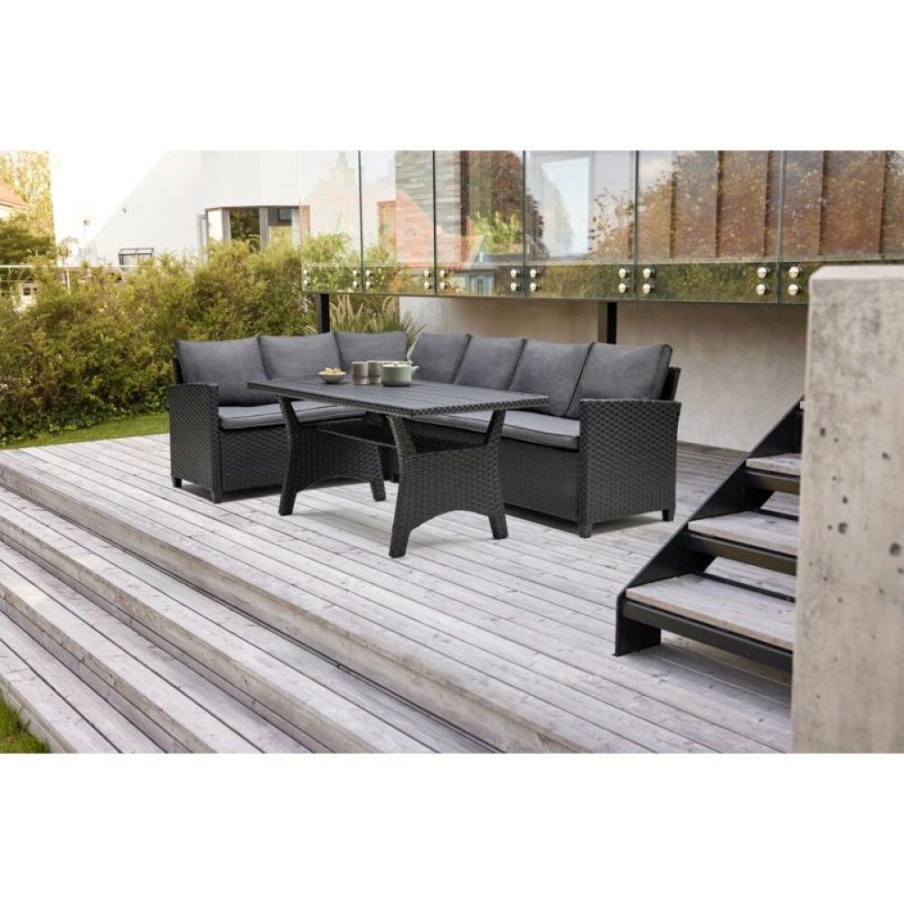 Garðsett fyrir 5 manns Daisy Sunfun dökkgrátt