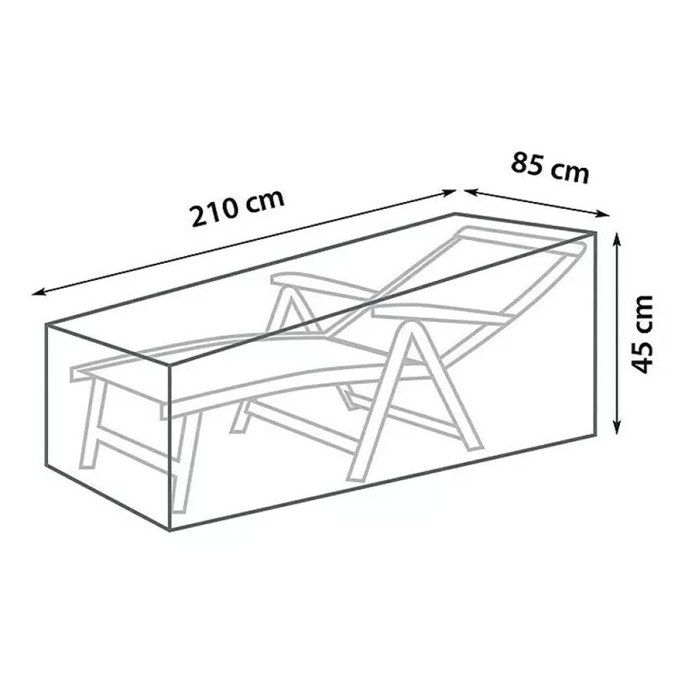 Yfirbreiðsla fyrir sólbekk 210x85x45 cm Sunfun svört