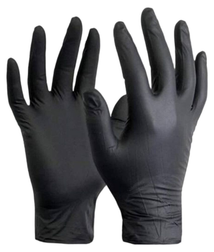 Hanskar Nitril svartir S 100stk
