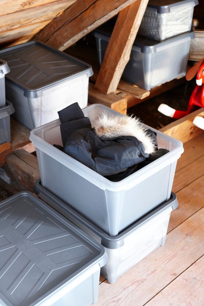 Plastkassi með loki 33L SmarStore Dry 31 grár