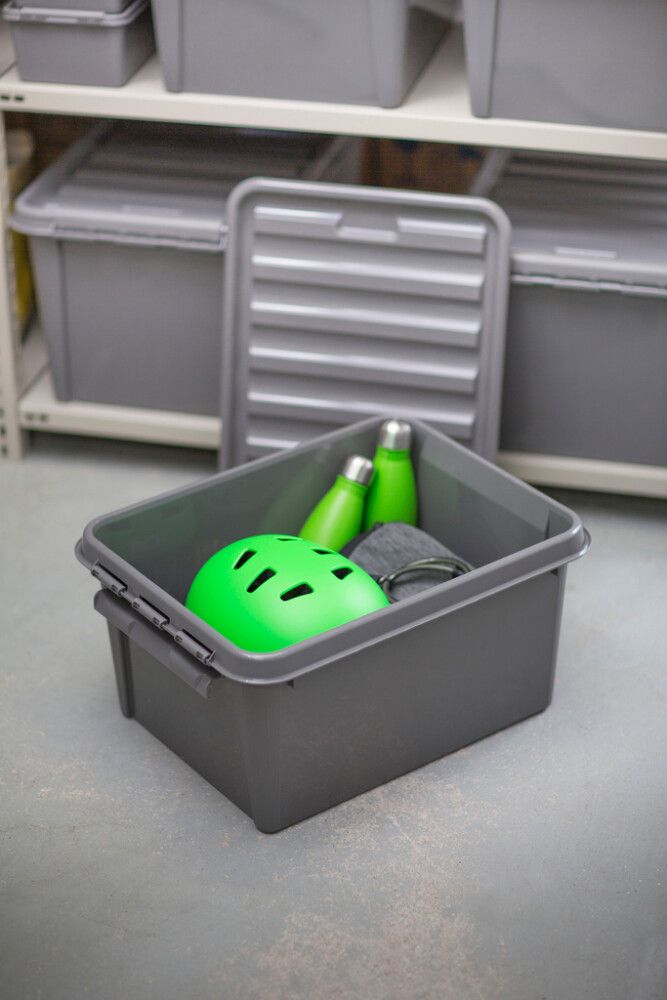 Plastkassi með loki 14L SmartStore Pro 15 grár