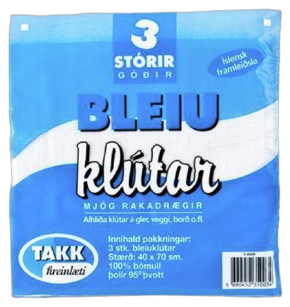 Bleiuklútur 40x70cm 3stk