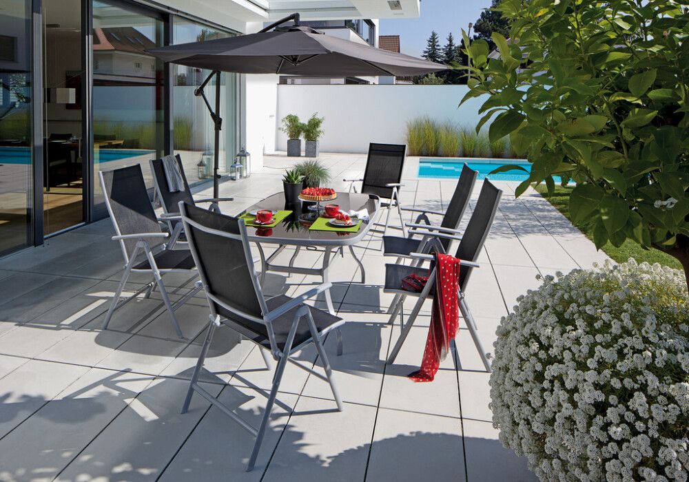 Sólhlíf hangandi Ø300 cm Sunfun Trentino dökkgrá