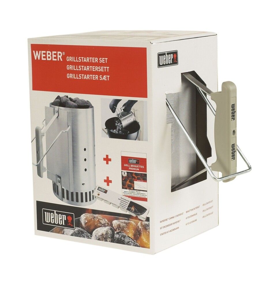 Kolastartsett kol og uppkveikikubbar Weber