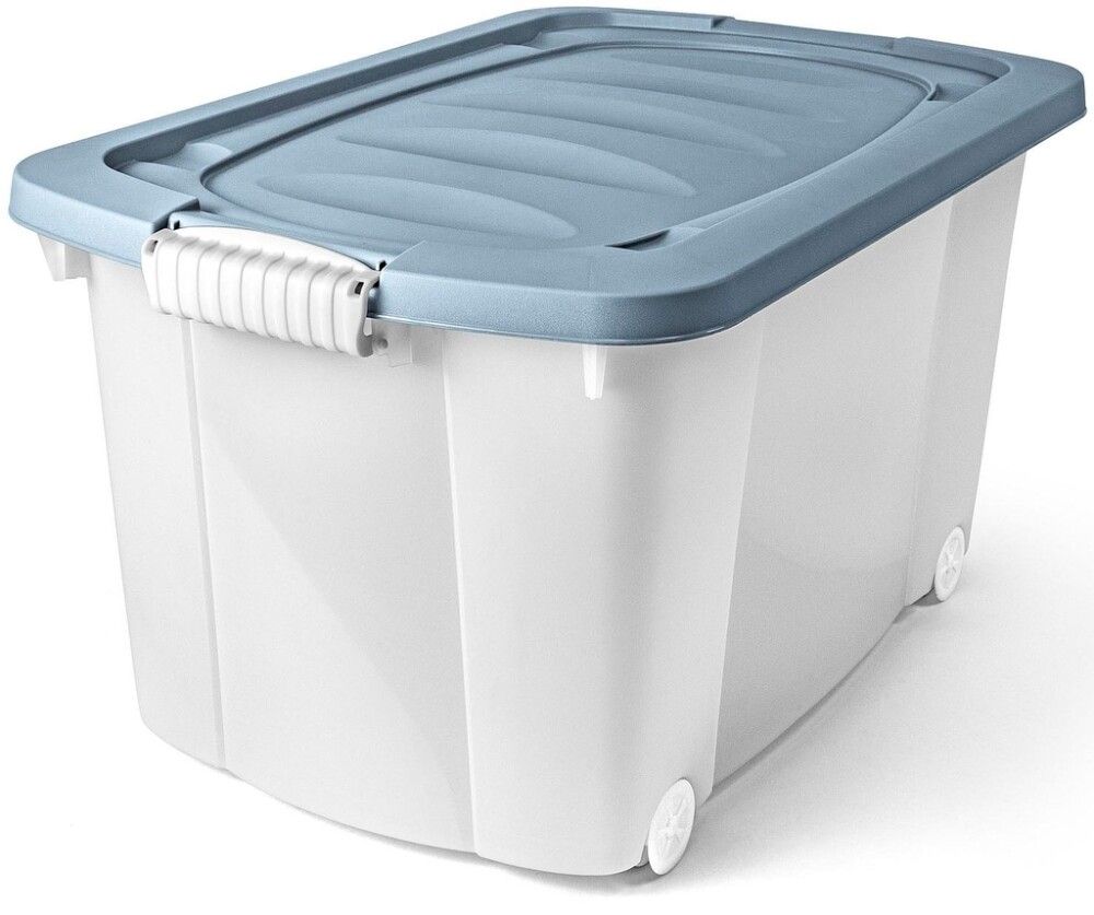 Plastkassi á hjólum með loki 45L Jelenia (margir litir) 1stk