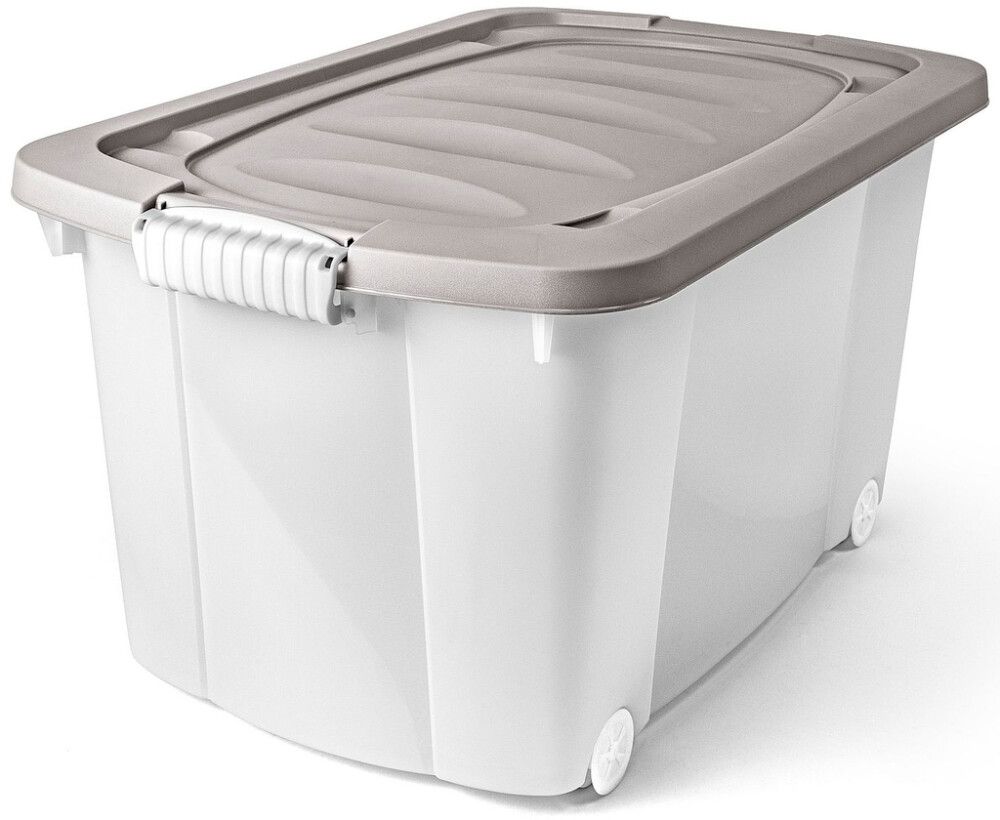 Plastkassi á hjólum með loki 45L Jelenia (margir litir) 1stk