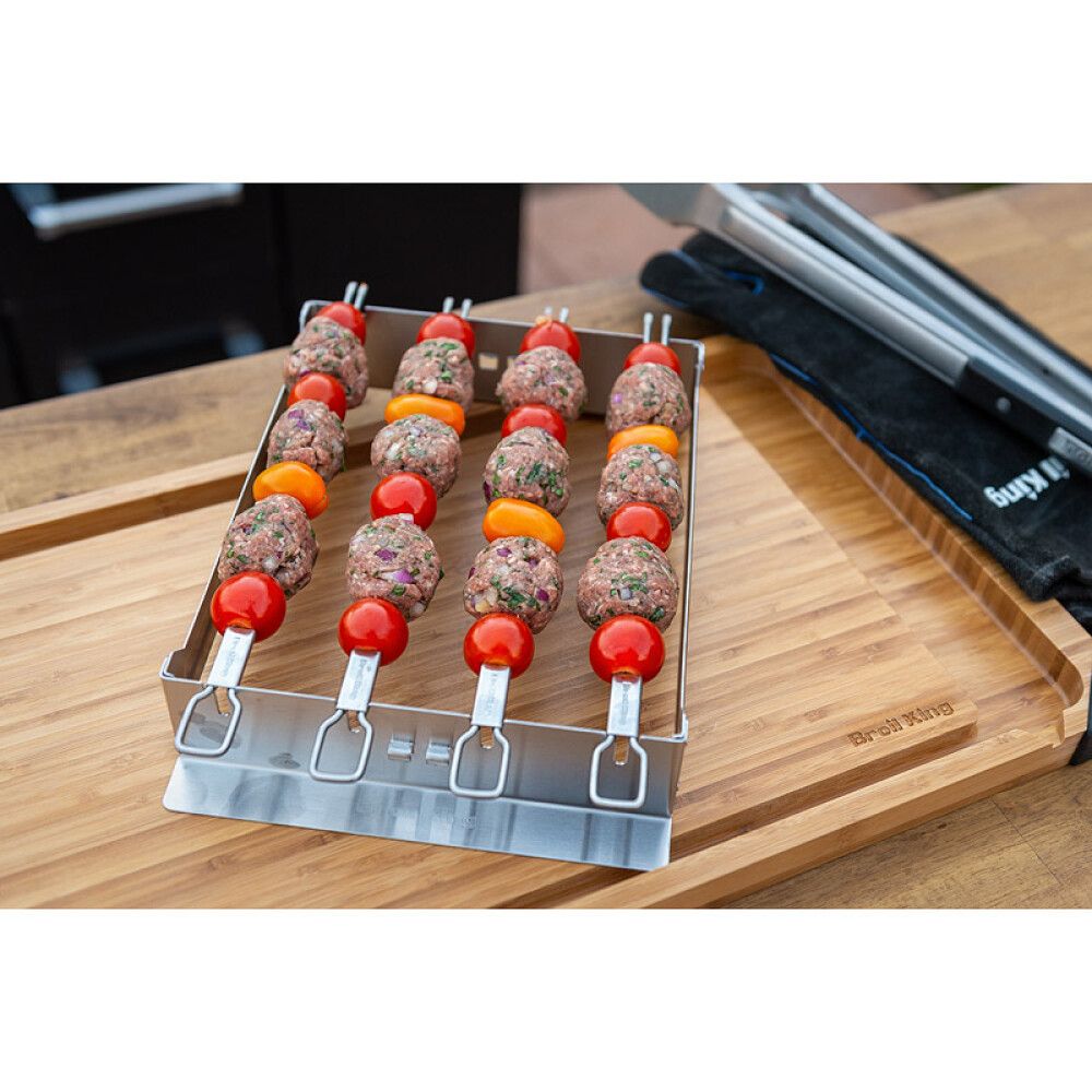 Grillspjót tvöföld 4stk á rekka