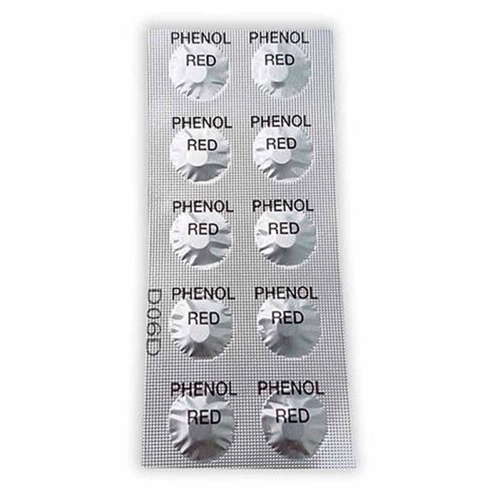 Klór/pH Prufutöflur Phenrol Red 10 stk                    