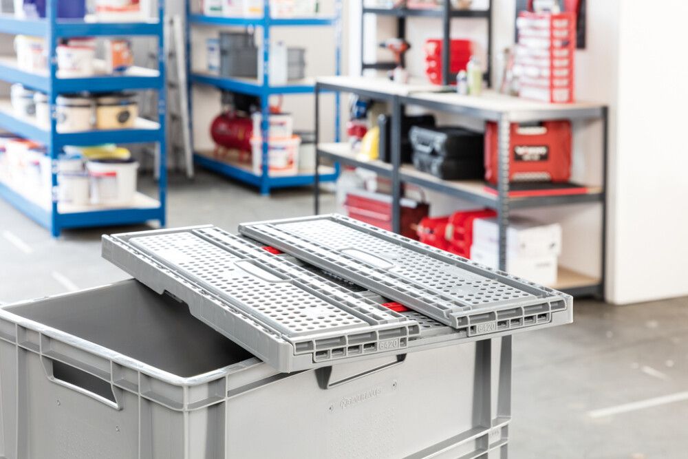 EURO plastkassi, sambrjótanlegur, 39L, 60x40x20cm