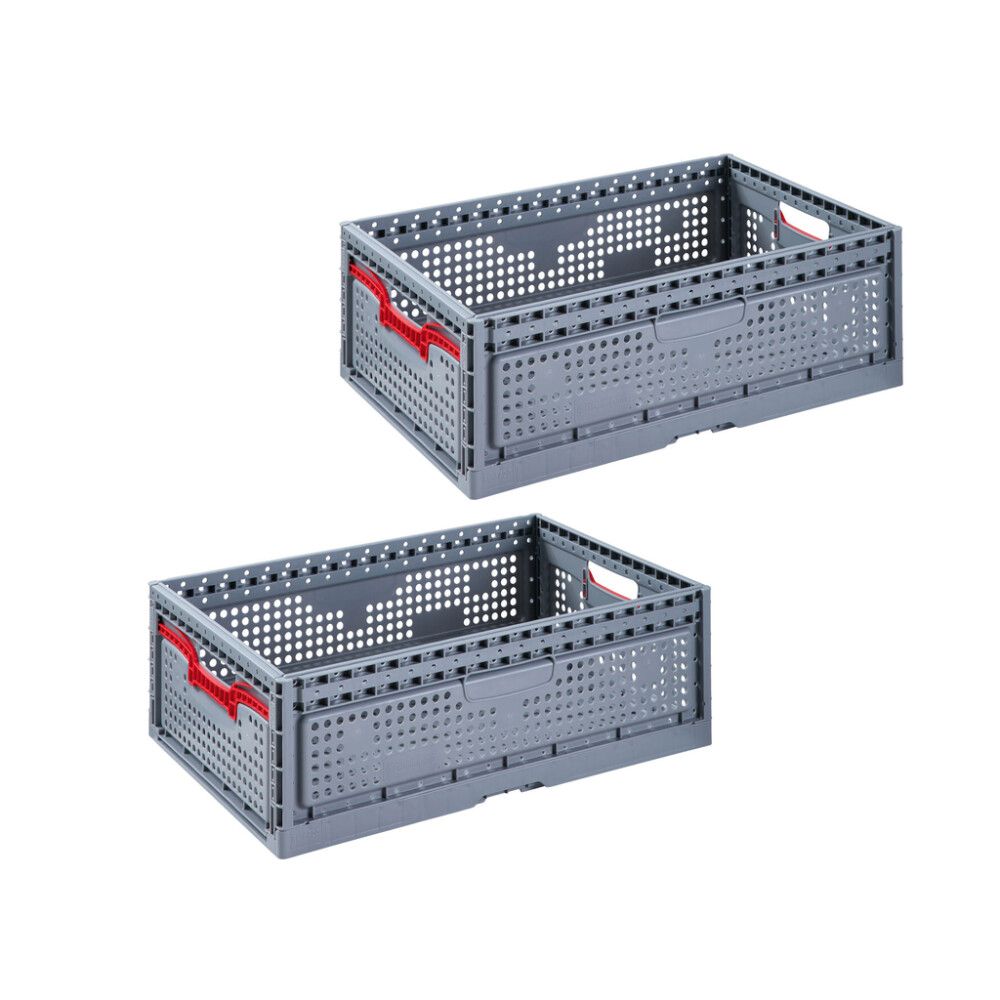 EURO plastkassi, sambrjótanlegur, 39L, 60x40x20cm