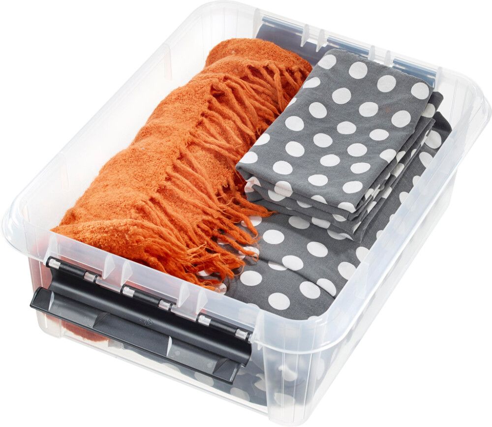 Plastkassi með loki 21L SmarStore Classic 24 glær