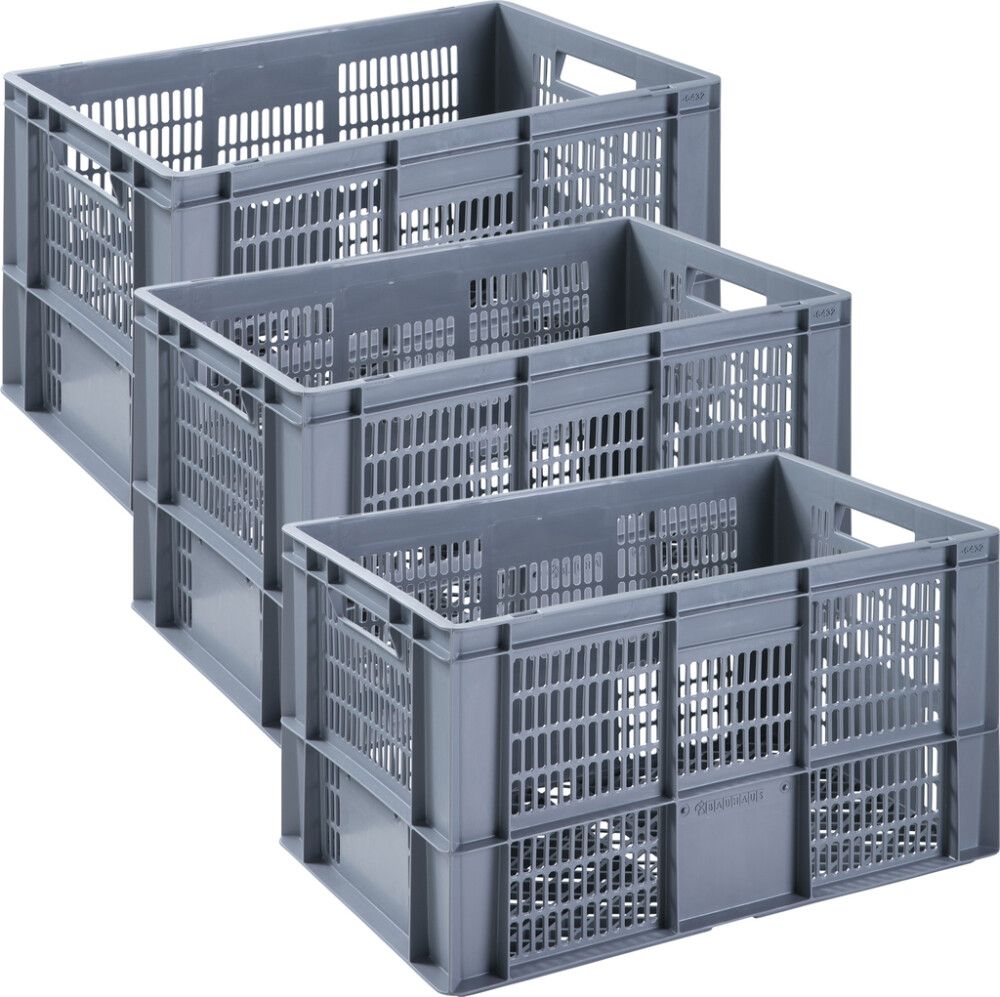 EURO plastkassi, sterkur, 60L 60X40X32CM, gataður