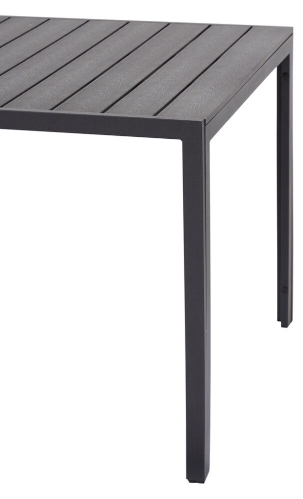 Garðborð Bordeaux Sunfun 90x90cm svart