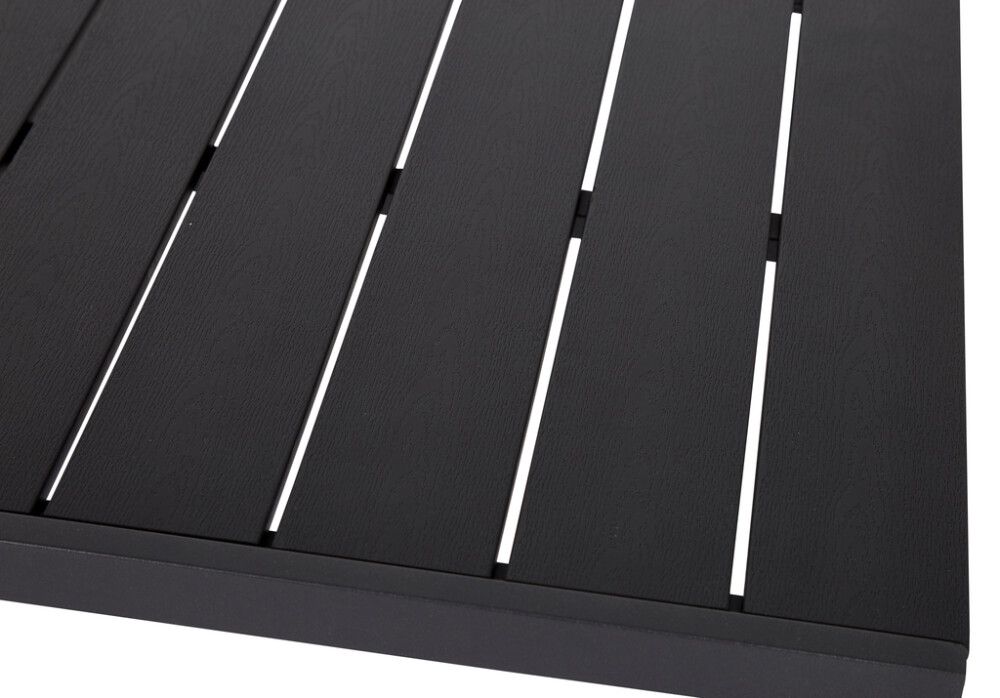 Garðborð Bordeaux Sunfun 90x90cm svart