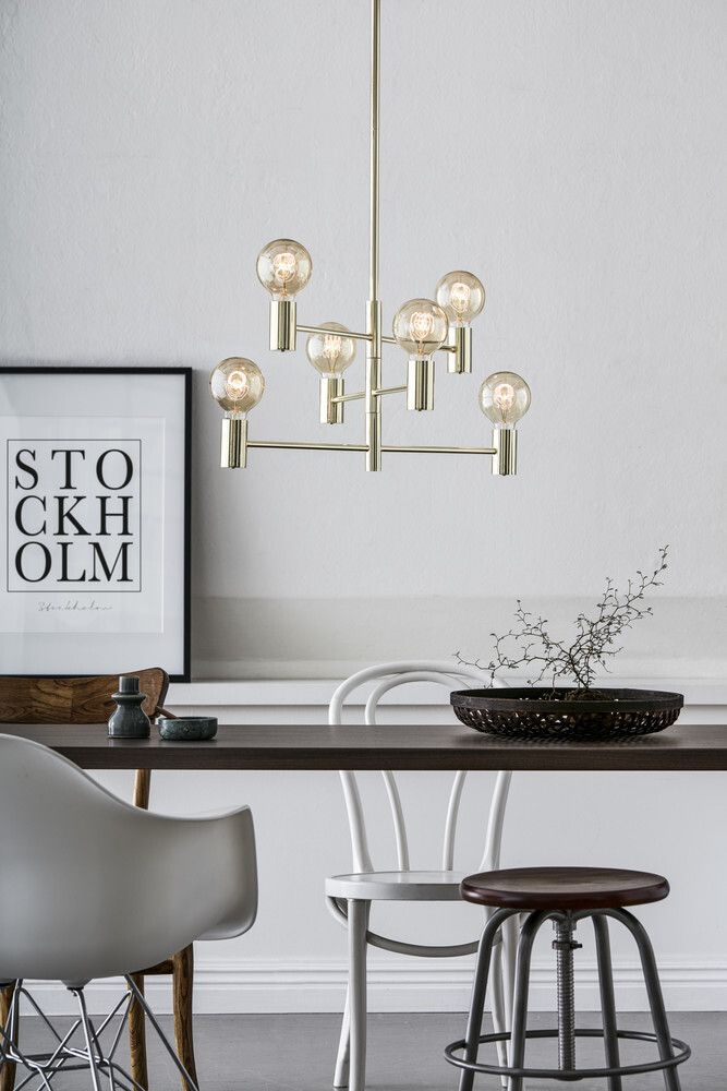 Loftljós 6xE27 Capital kopar Ø62 cm