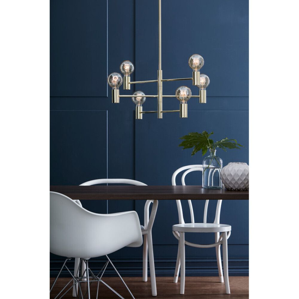 Loftljós 6xE27 Capital kopar Ø62 cm