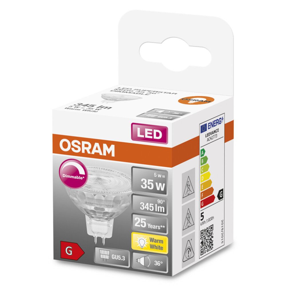 Kastarapera LED GU5.3 2700K Osram 5W Ø51mm
