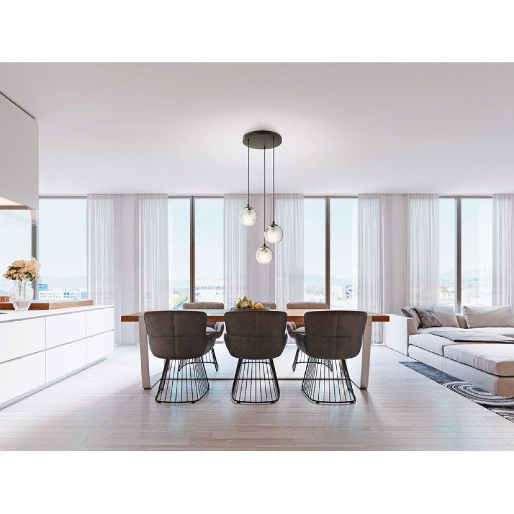 Loftljós Ariscani 3x40W E27 Eglo reyklitað/svart þv.42,5cm